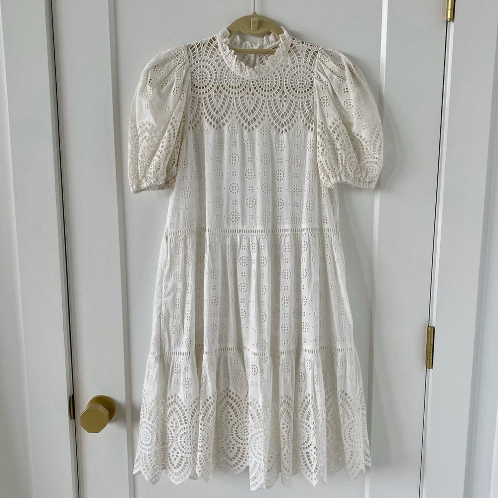 Ulla Johnson Simone Eyelet White Dress